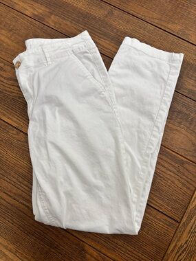 LOFT White Monroe Slim Pants (Tall)